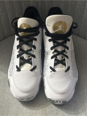 Jordan 38 Low Men's White Black Gold Sneakers